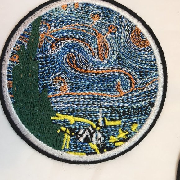 Lot of 3, NWOT, Iron On Patches: Oregon Trail, Morty as Scream and Van Gogh Art. - Picture 4 of 5